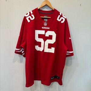 NFL Nike 49ers Willis 52 Jersey Shirt Men’s Size XXL